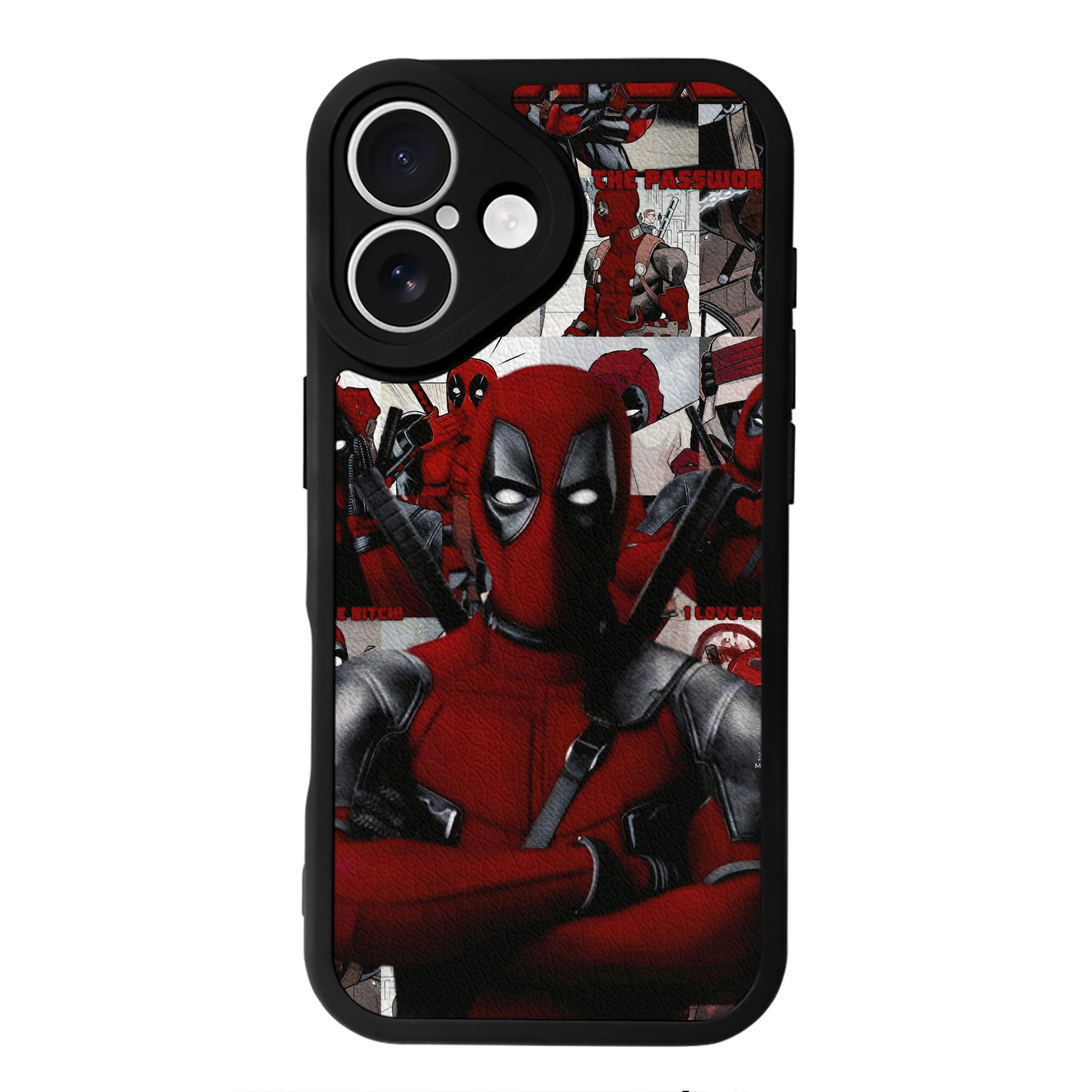 （画像用） Deadpool デッドプール 【iPhone 16シリーズ対応】シリコンスマホケース（レザー調） 材質：シリコン